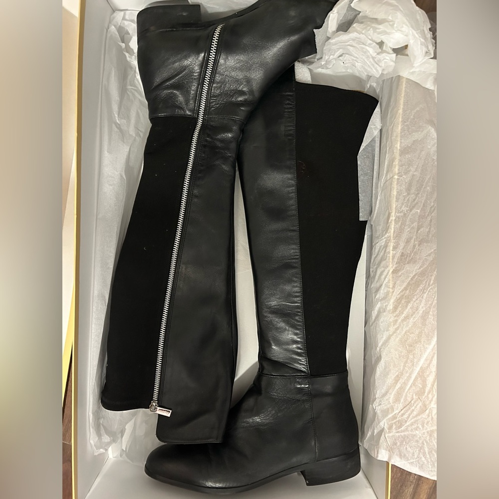 Michael Kore Bromley Black Over the Knee Women's Boots